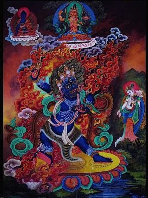 Vajrapani Bodhisattva -  A Sculpted Manifestation of Power and Compassion!